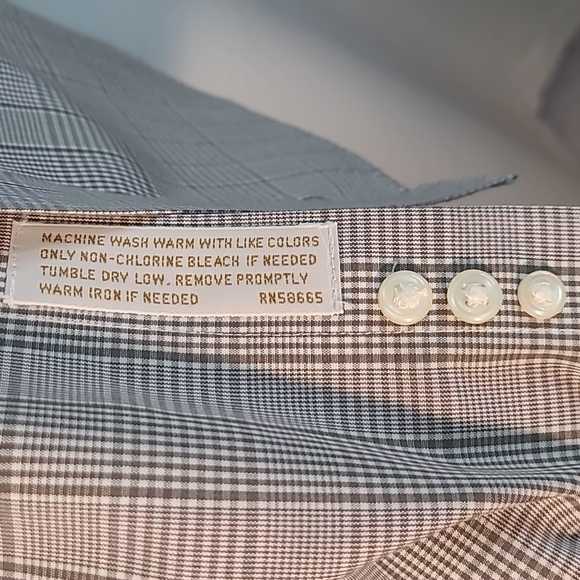 Men shirt long sleeve Nordstrom size 17 1/2 Houndstooth pattern - Picture 4 of 9